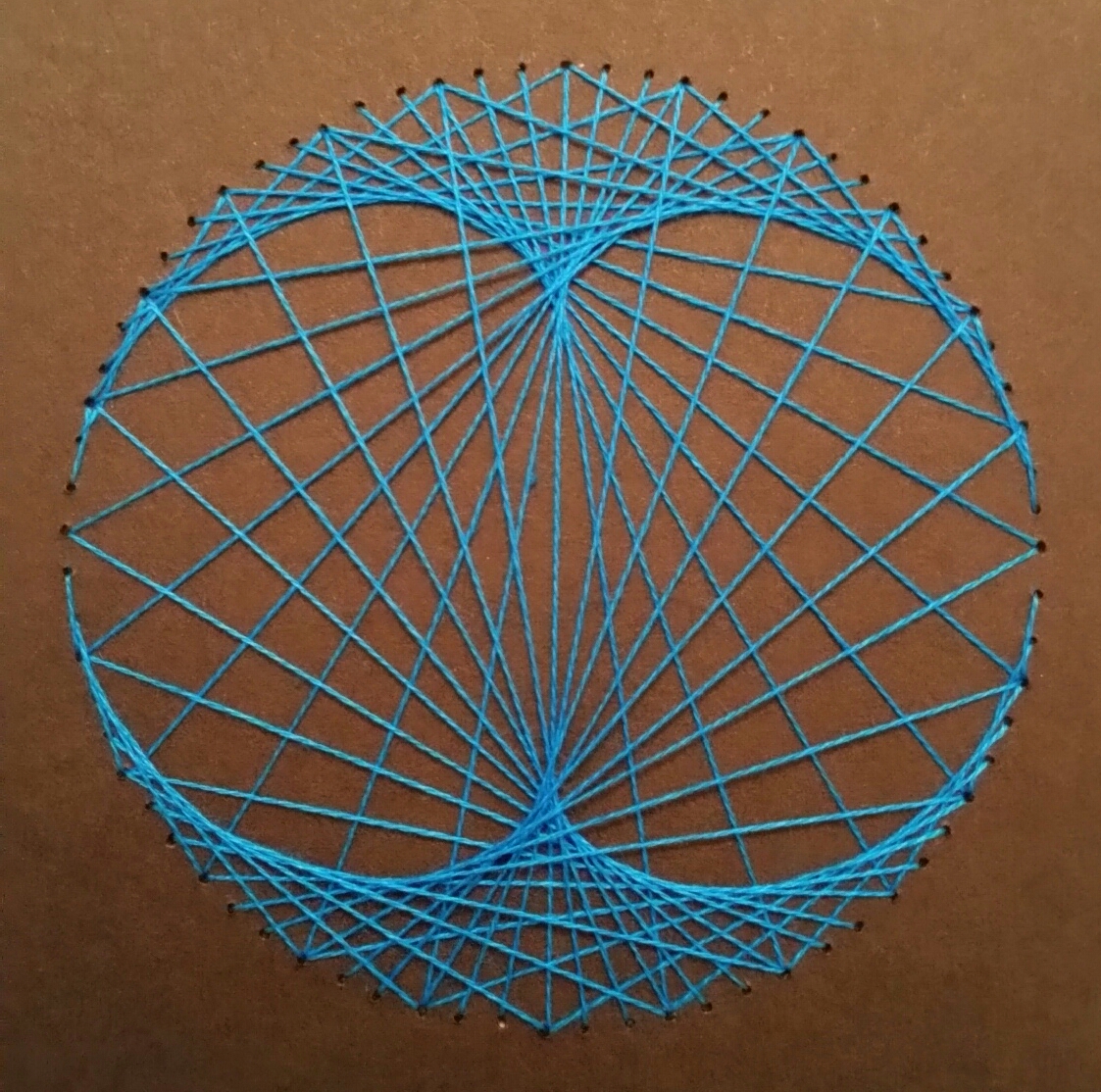 Curved stitching nephroid